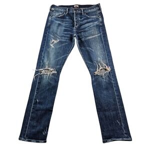 Citizens of Humanity Distressed Denim Jeans Men's 30" Blue Straight Leg Slim Fit